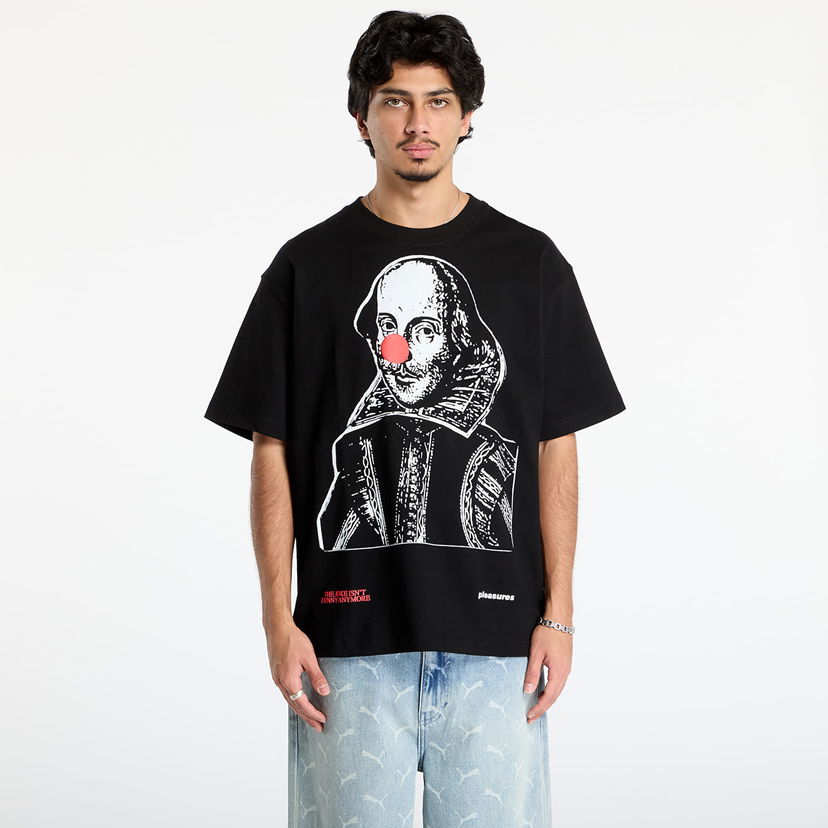 Majica Pleasures Joke Heavyweight T-shirt Shakespeare Clown Nose Črna | P25F045-BLACK