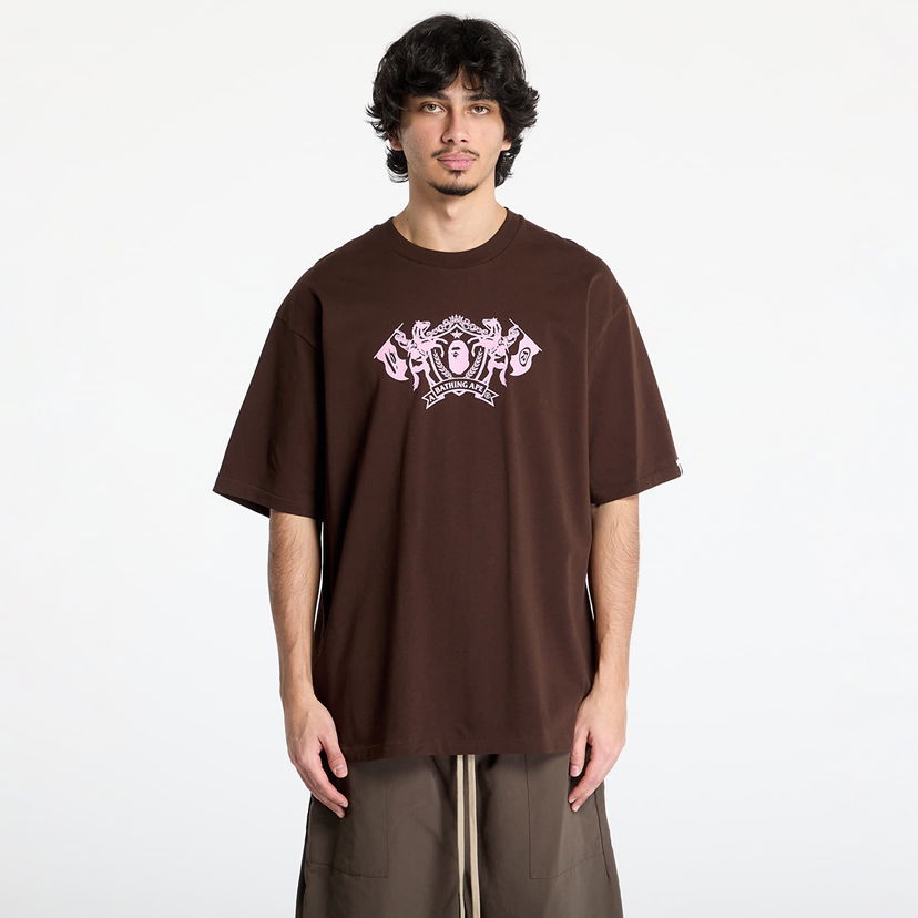 Majica BAPE A BATHING APE College Logo Relaxed Fit Tee Rjava | 001TEL301316MBRW