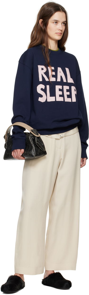 Pulover JW Anderson JW Anderson 'Real Sleep' Sweatshirt Mornarica | JW0230-PG1632, 3