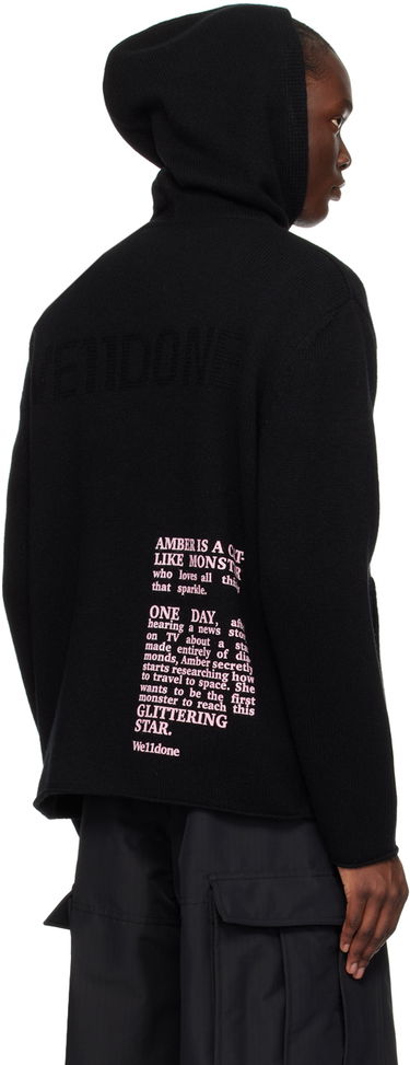 Pulover We11done We11done 'I Hope You Remember My Name' Graphic Print Hoodie Črna | WD-KT2-24-616-U-BK, 2