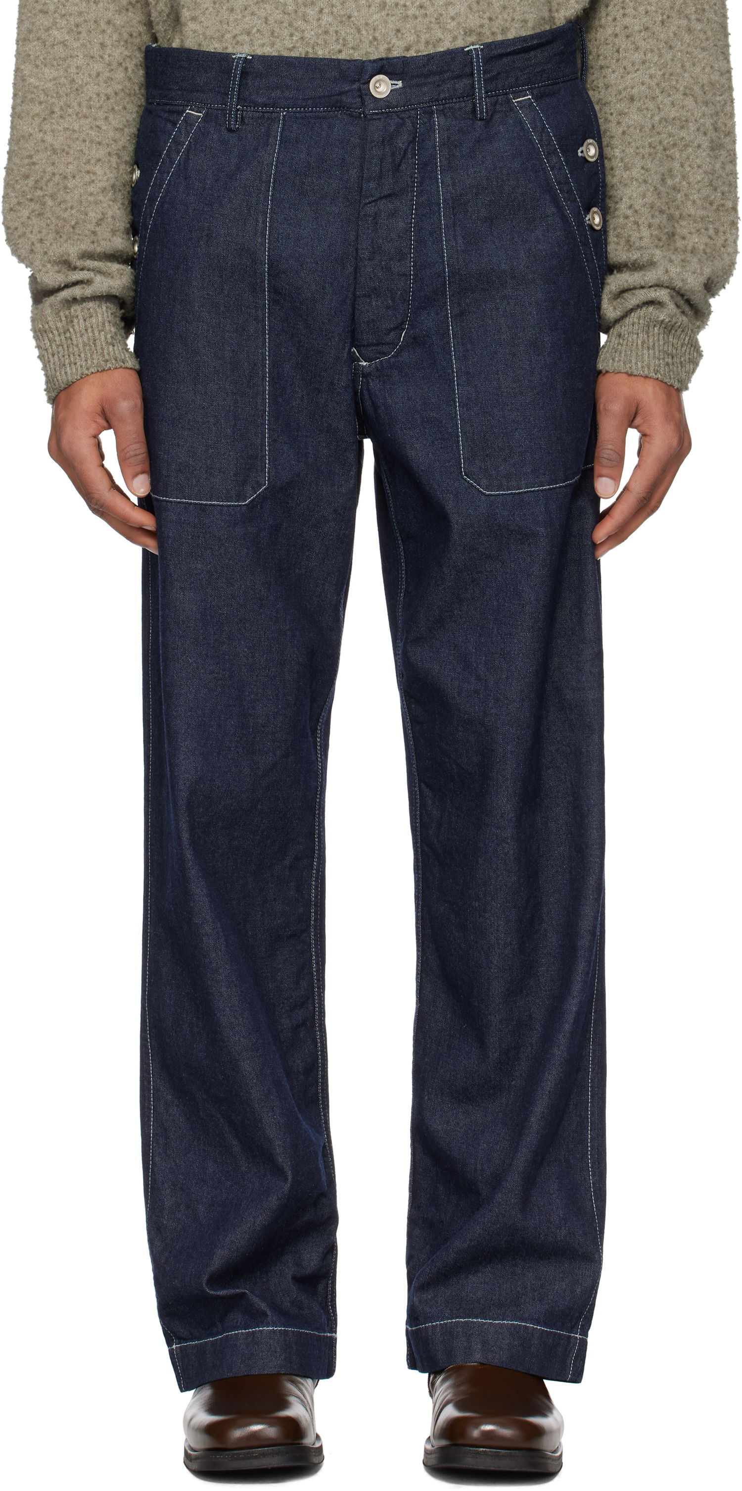 Kavbojke C.P. Company C.P. Company Loose Denim Jeans Modra | 18CMPA157A-110295W, 0