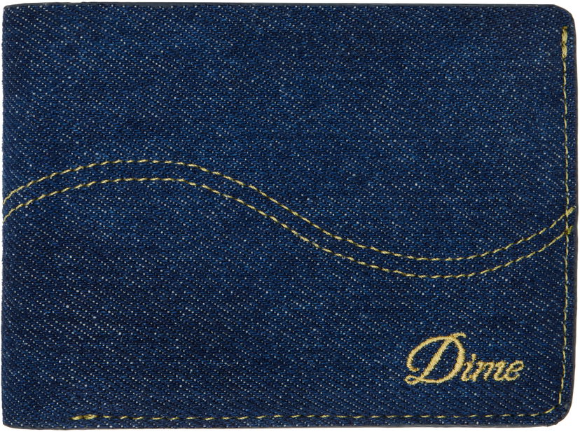 Denarnica Dime Cursive Bifold Denim Wallet Mornarica | DIMEHO2431IND