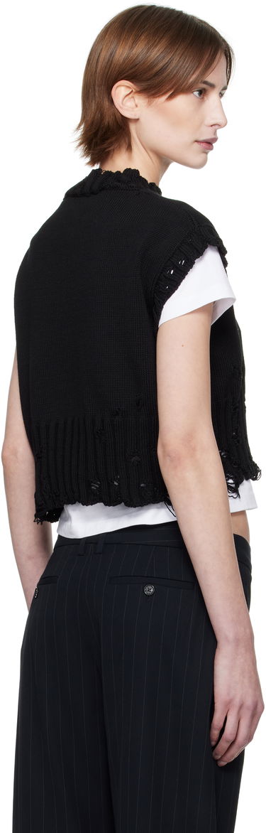 Pleteni pulover Marni Marni Distressed Sleeveless Sweater Črna | GCMD0578E0 UFC652, 2
