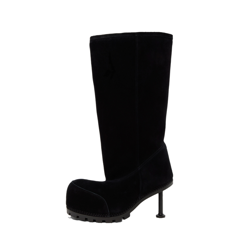 Superge in čevlji Balenciaga Suede High Heel Boots Črna | 802178 WBFC1