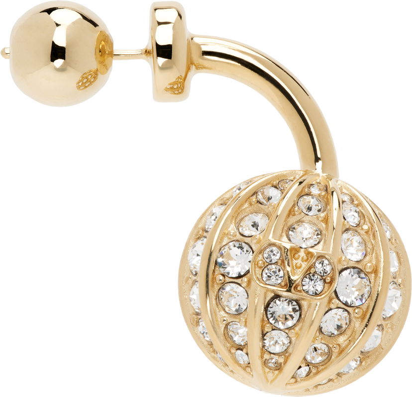 Uhani Valentino Valentino Garavani Poetique Crystal-Embellished Single Earring Rumena | 6W0J0Z07YCW