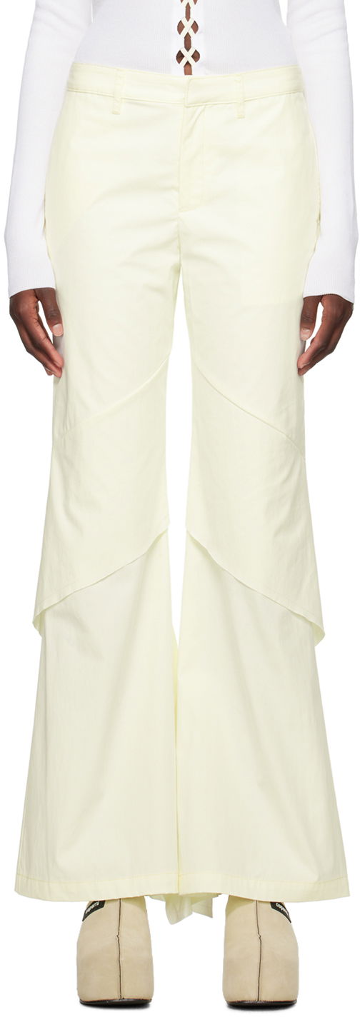 Hlače Dion Lee Drape Trousers Rumena | C2161F23