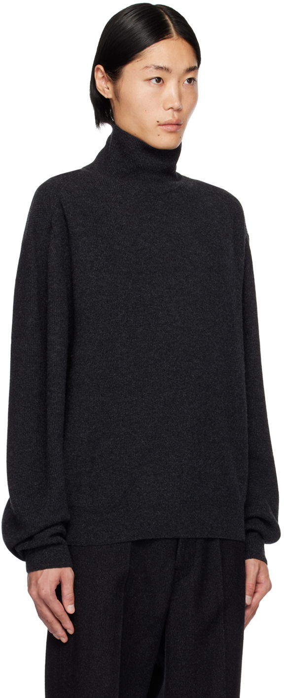 Pleteni pulover LEMAIRE Lemaire Relaxed Turtleneck Sweater Siva | TO1098 LK1014, 1