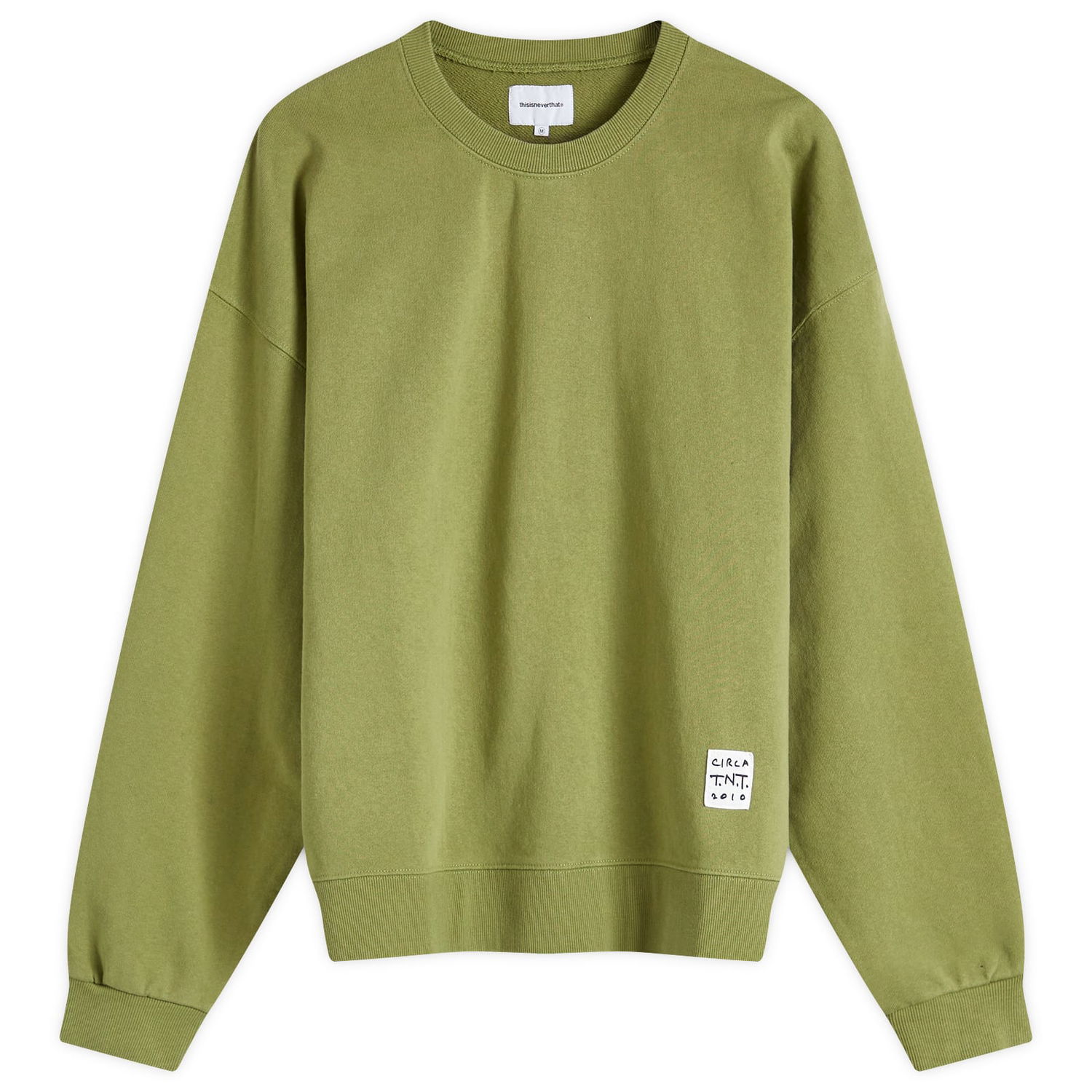 Pulover thisisneverthat TNT Faded Crew Sweatshirt Zelena | TN243TSWCW03-MOSS, 0