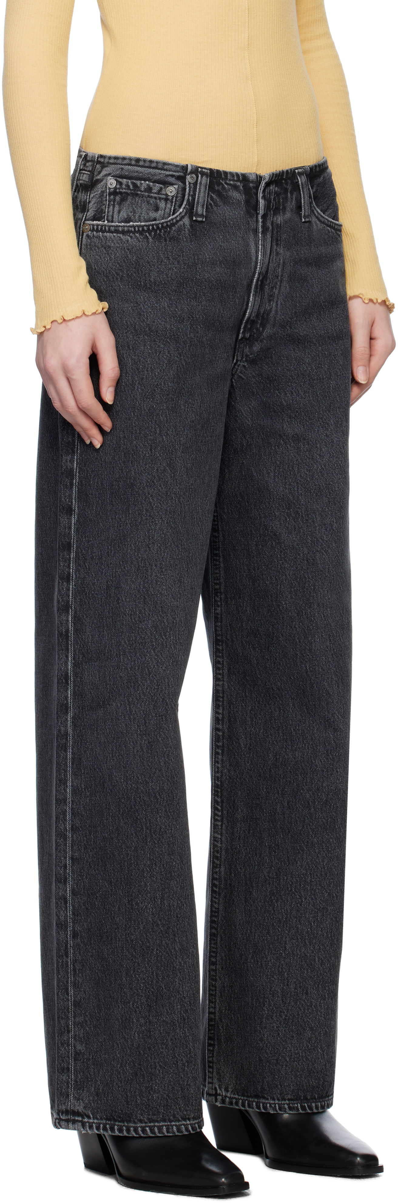 Kavbojke AGOLDE AGOLDE Lex Wide-Leg Jeans Siva | A9158-1346, 1