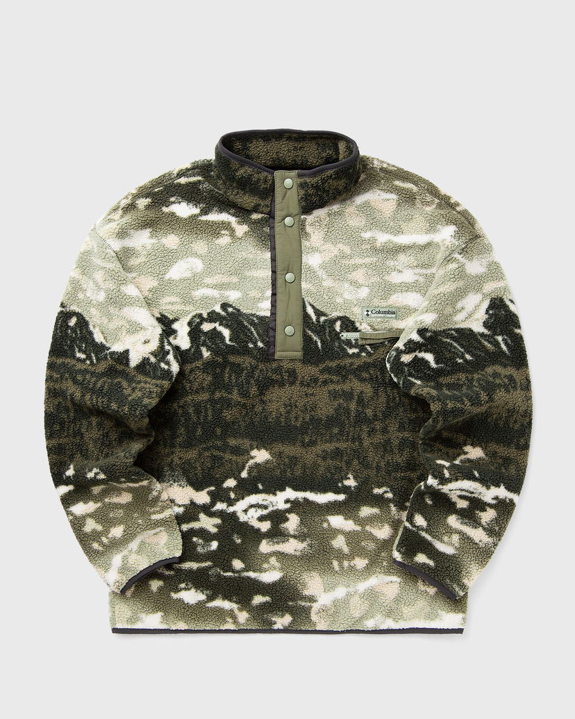 Pleteni pulover Columbia Helvetia II Printed Half Snap Fleece Pullover Zelena | 2098461349