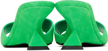 Nakit The Attico Attico Cheope Suede Wedge Mules Zelena | 232WS605 L007, 1