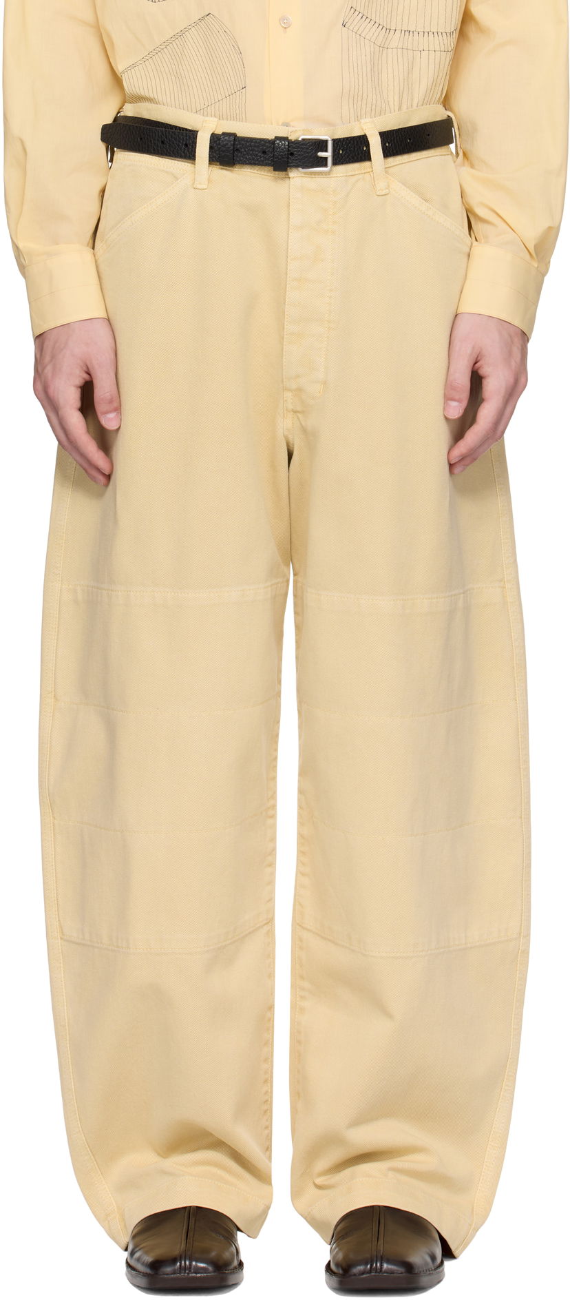 Kavbojke LEMAIRE Lemaire Big Work Jeans Rumena | PA1152 LD1045