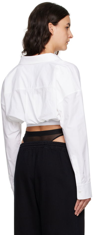 Srajce Alexander Wang Alexander Wang Layered Cropped Shirt Bela | 4WC4231417, 2