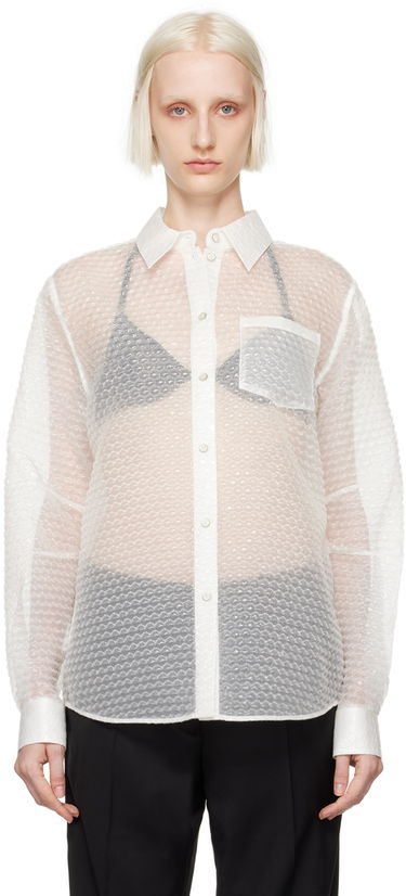 Srajce Helmut Lang Bubblewrap Button-Down Shirt Bela | O06HW506, 0