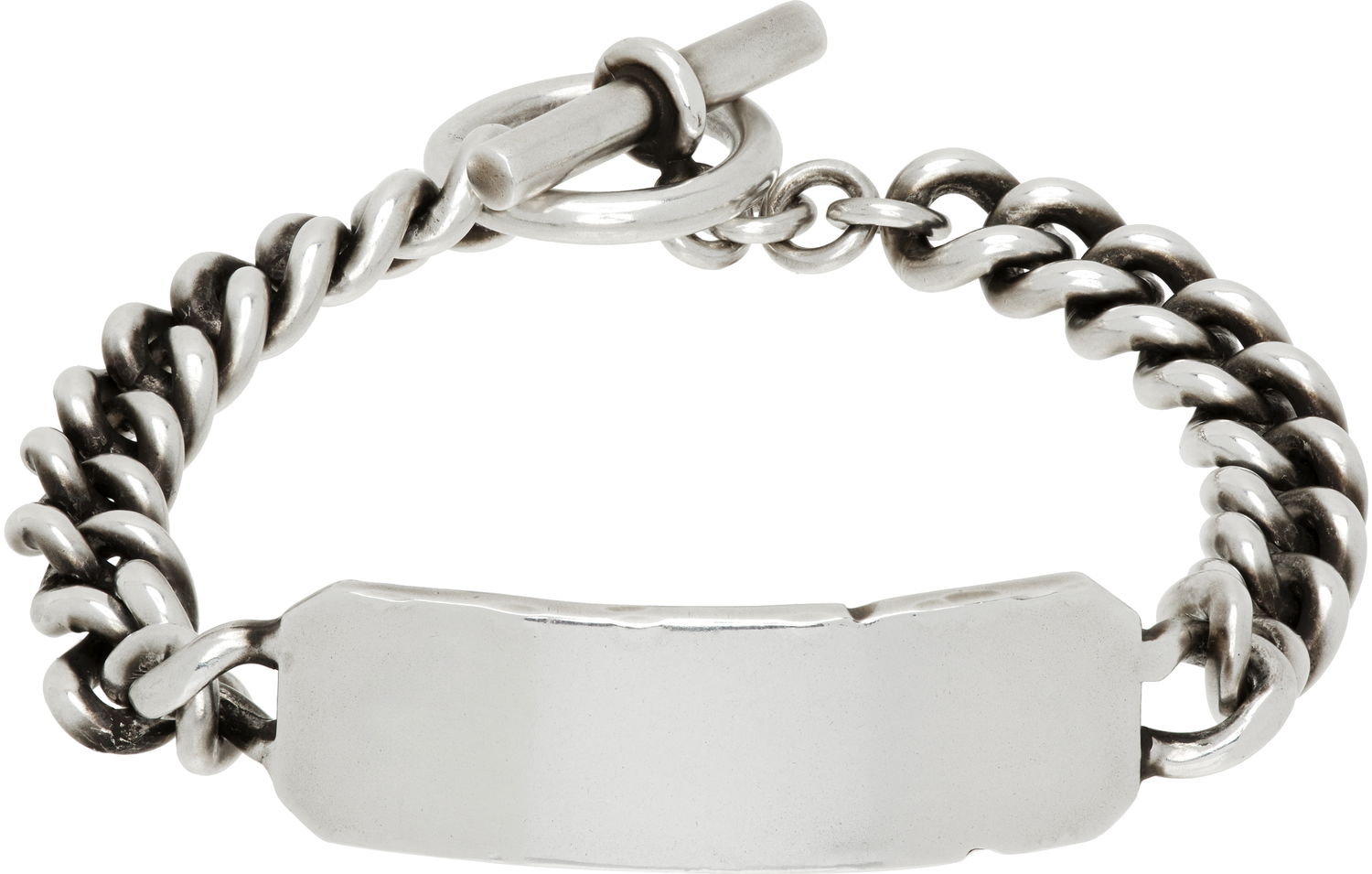 Zapestnica Ann Demeulemeester Ann Demeulemeester Silver-Tone Quote Chain Bracelet Kovinski | B0013095-JW020-070, 0