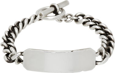 Zapestnica Ann Demeulemeester Ann Demeulemeester Silver-Tone Quote Chain Bracelet Kovinski | B0013095-JW020-070, 0