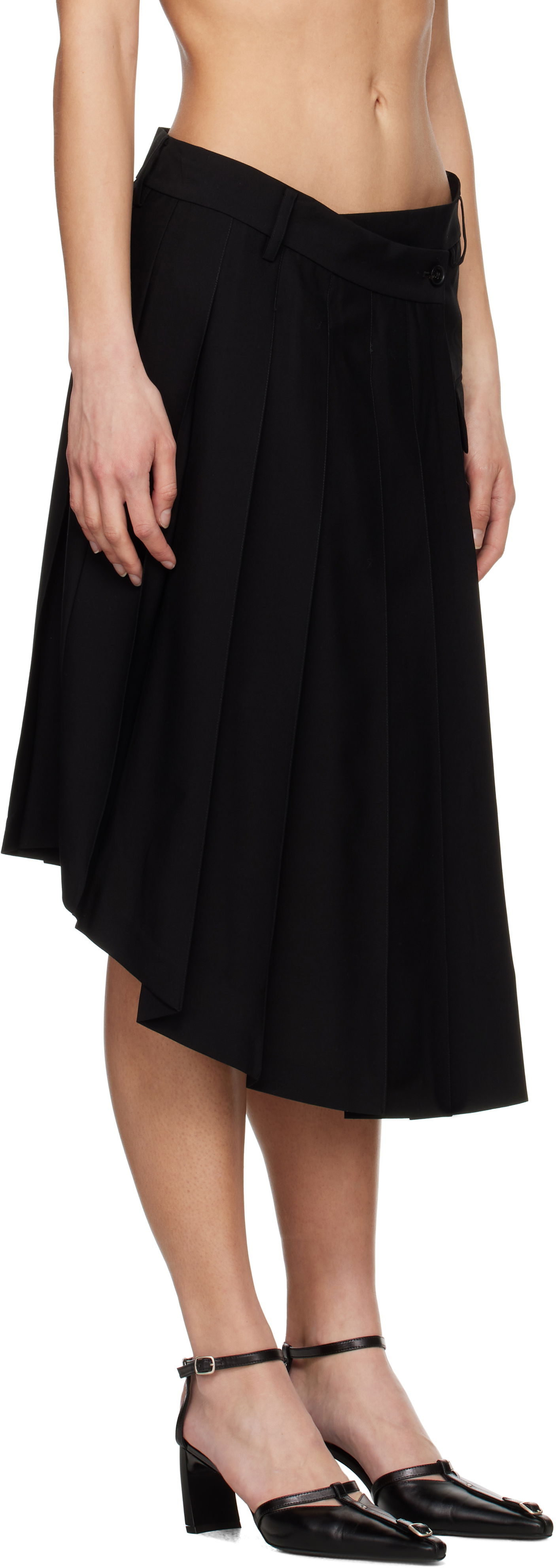 Krila Feng Chen Wang Feng Chen Wang Pleated Midi Skirt Črna | FUS19SK01B, 1