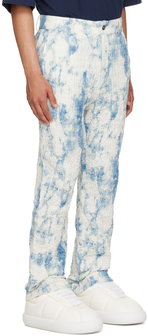 Hlače Feng Chen Wang Feng Chen Wang Printed Trousers Modra | FUS17TR07, 1