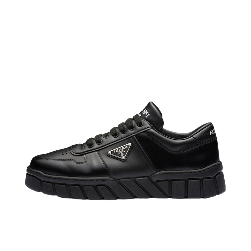 Superge in čevlji Prada Voluminous Sneakers Leather Black Black Črna | 2EE378_3LJ6_F0002