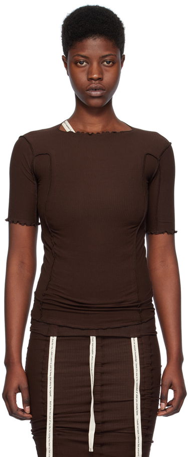 Majica Baserange Omato Brown Fitted T-Shirt Rjava | TTO3-RB-SP24, 0