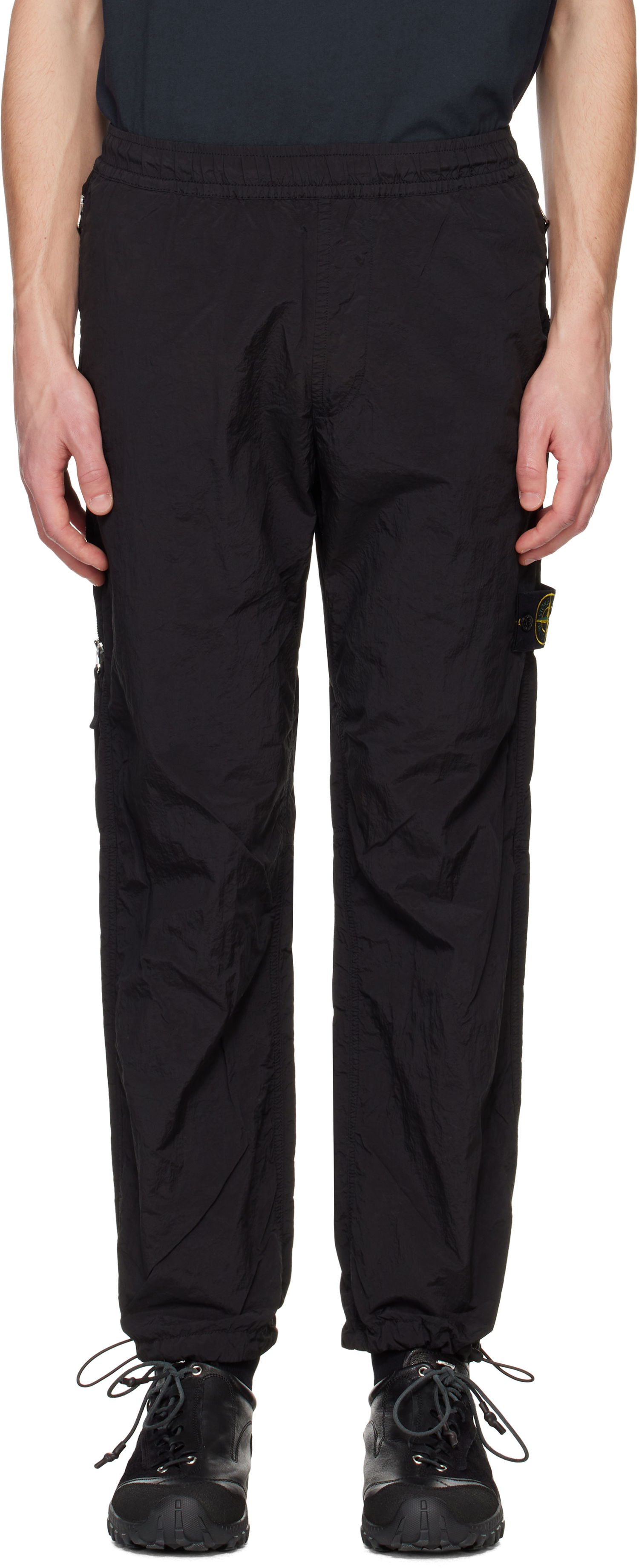 Trenirka Stone Island Stone Island Regenerated Nylon Metal ECONYL Sweatpants Črna | K1S15 3100005 S0019, 0