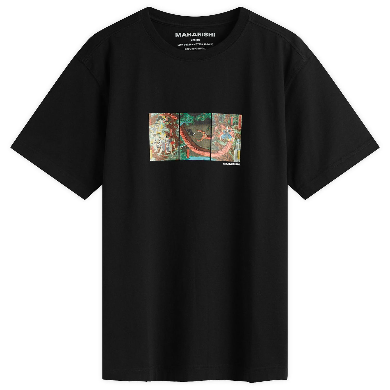 Majica Maharishi Maharishi Snake Triptych Graphic Tee, Size Large Črna | 1540-BLK, 1