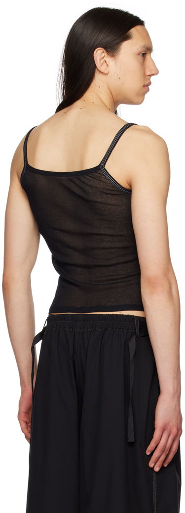 Majica brez rokavov Dion Lee Semi-Sheer Tank Top Črna | C3132S23, 2