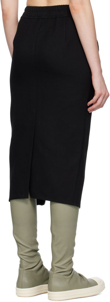 Krila Rick Owens Rick Owens Zipped Short Pillar Midi Skirt Črna | RP02E4375 WD, 2