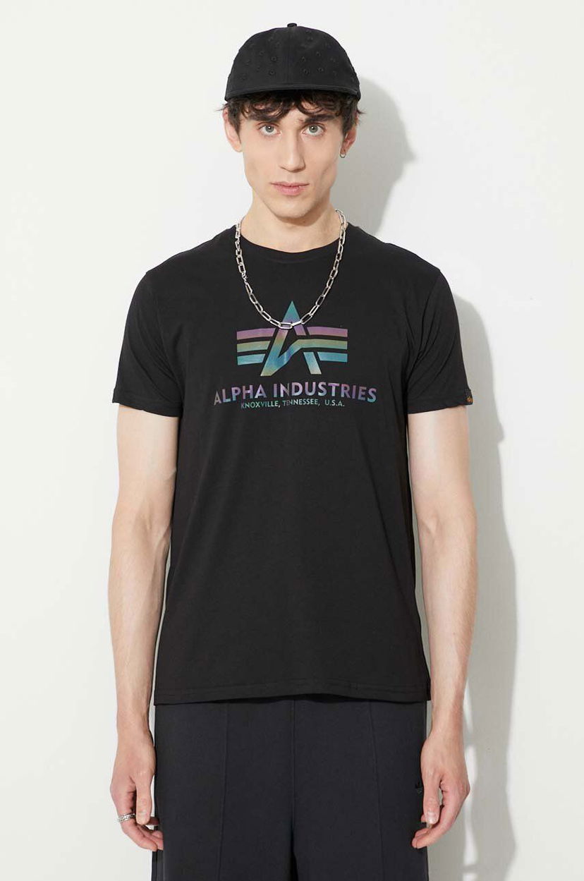 Majica Alpha Industries Black Graphic T-Shirt Črna | 100501RR.03