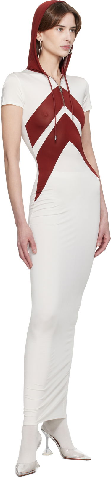 Obleke Jean Paul Gaultier Jean Paul Gaultier 'The Chevrons' Maxi Dress Bela | 25/33-F-RO346P-J084-0128, 3