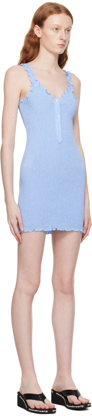 Obleke Alexander Wang Three-Button Minidress Modra | 4WC3236226, 1