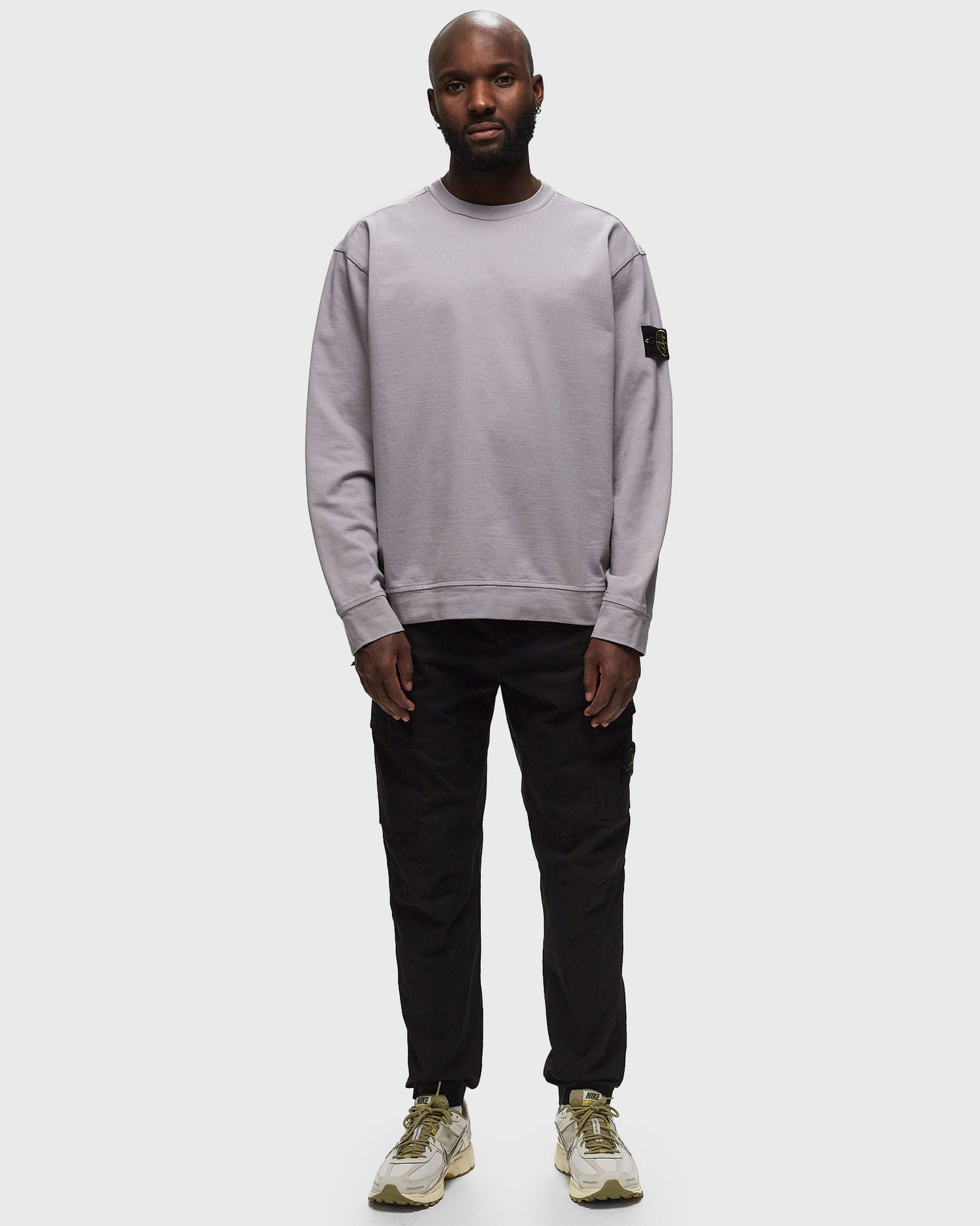 Pleteni pulover Stone Island Patch Crewneck Siva | 801563750.V0064, 1