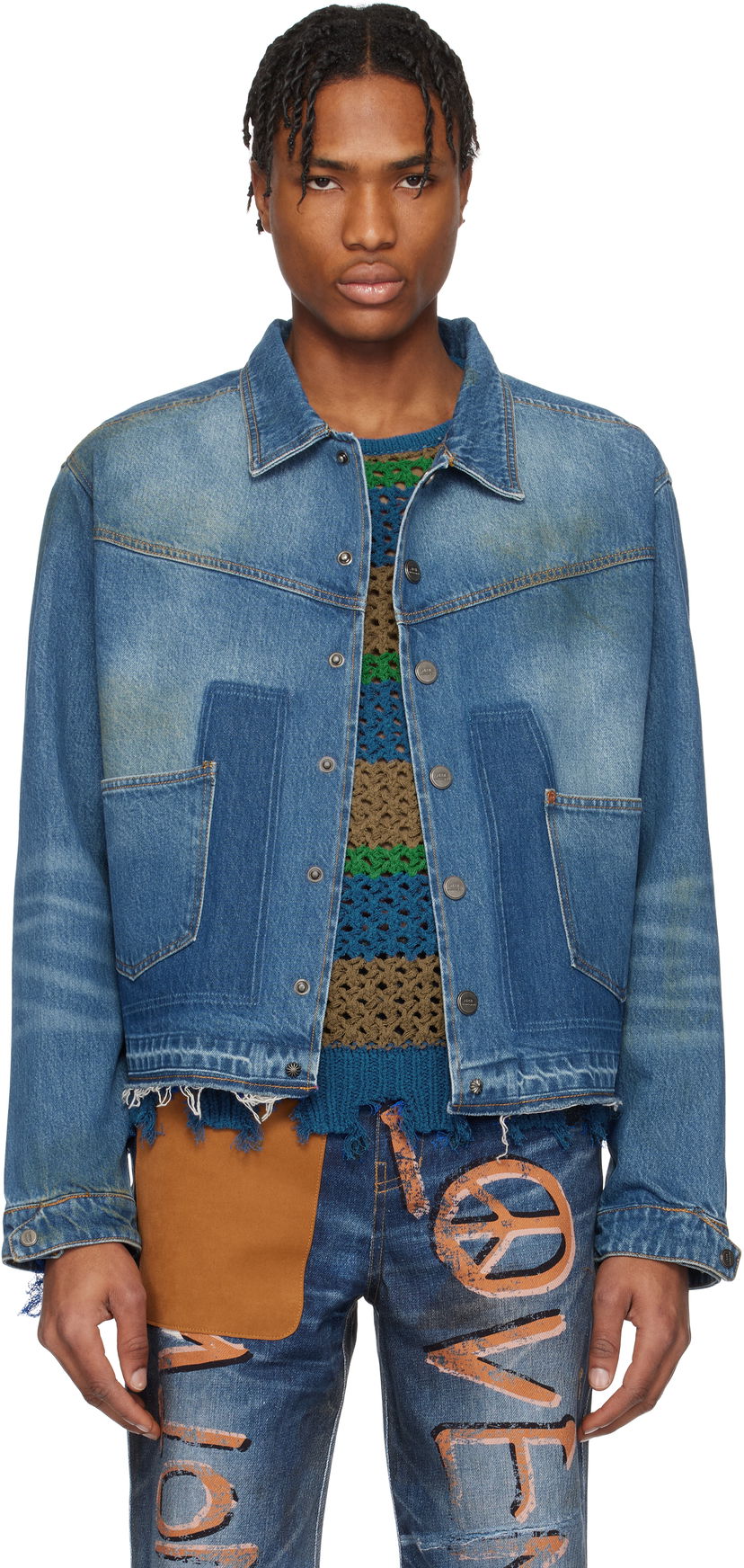 Jakna Andersson Bell Andersson Bell Rodeo Motorcycle Denim Jacket Modra | awa676m