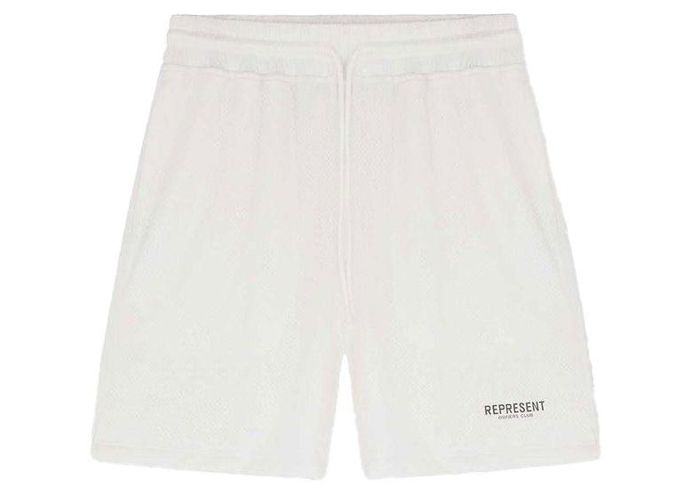 Kratke hlače Represent Clo Represent Owners Club Mesh Shorts Flat White Bela | M09050-72