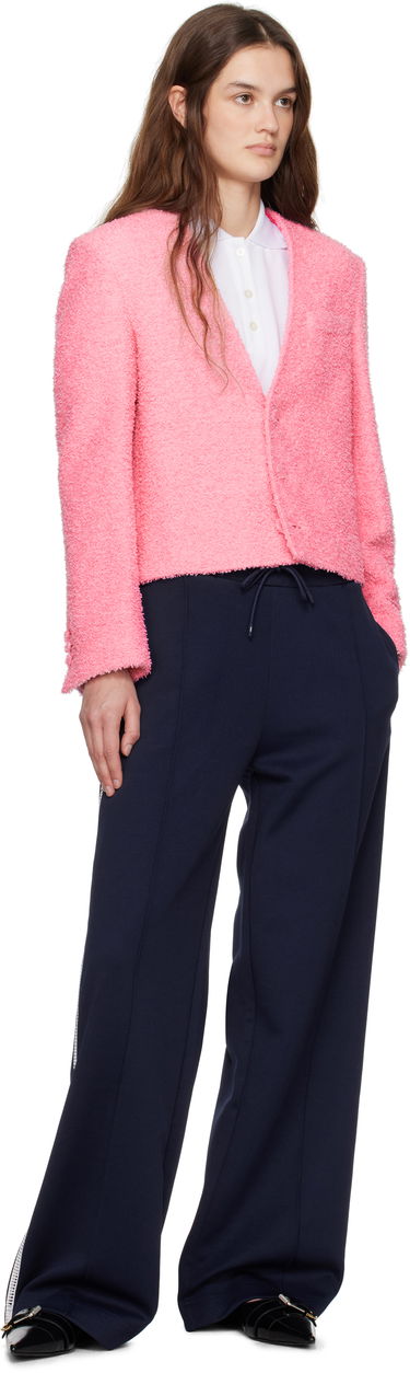 Pleteni pulover MSGM MSGM Cropped Bouclé Jacket Roza | 3841MDG15 257113, 3