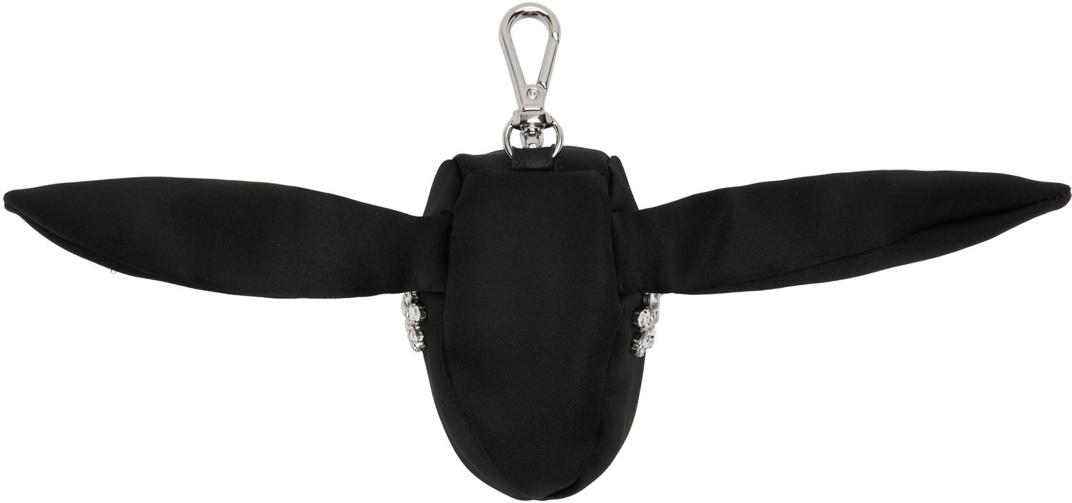 Obeski za ključe Simone Rocha Simone Rocha Satin Hare Coin Purse Bag Charm Črna | COINPURSE1 0812, 0
