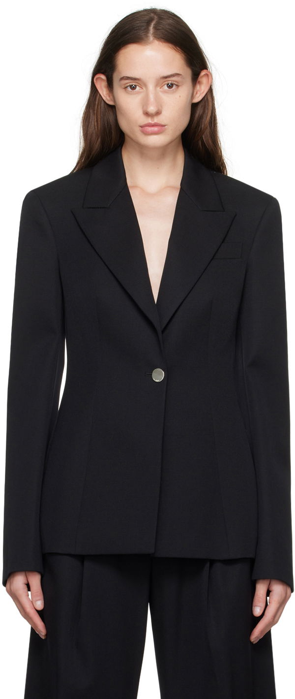 Jakna The Attico The Attico Peaked Lapel Blazer Črna | 241WCG61 W046