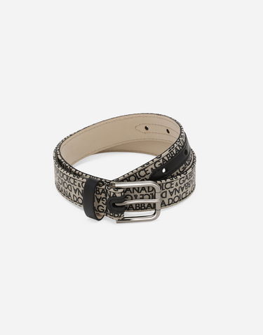 Pasovi Dolce & Gabbana Dolce & Gabbana Canvas Logo Print Belt Bež | EC0084A4352HXXCN, 2