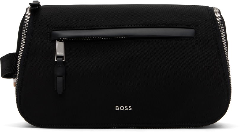 Potovalna torba BOSS Recycled Nylon Washbag Črna | 50536123
