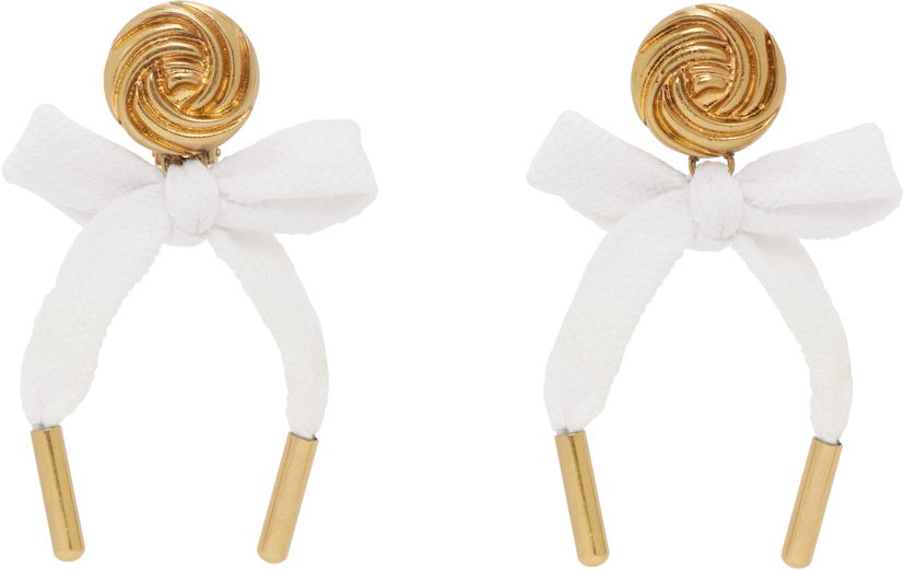 Uhani Moschino Moschino Bow Earrings Bela | 25121912684101607