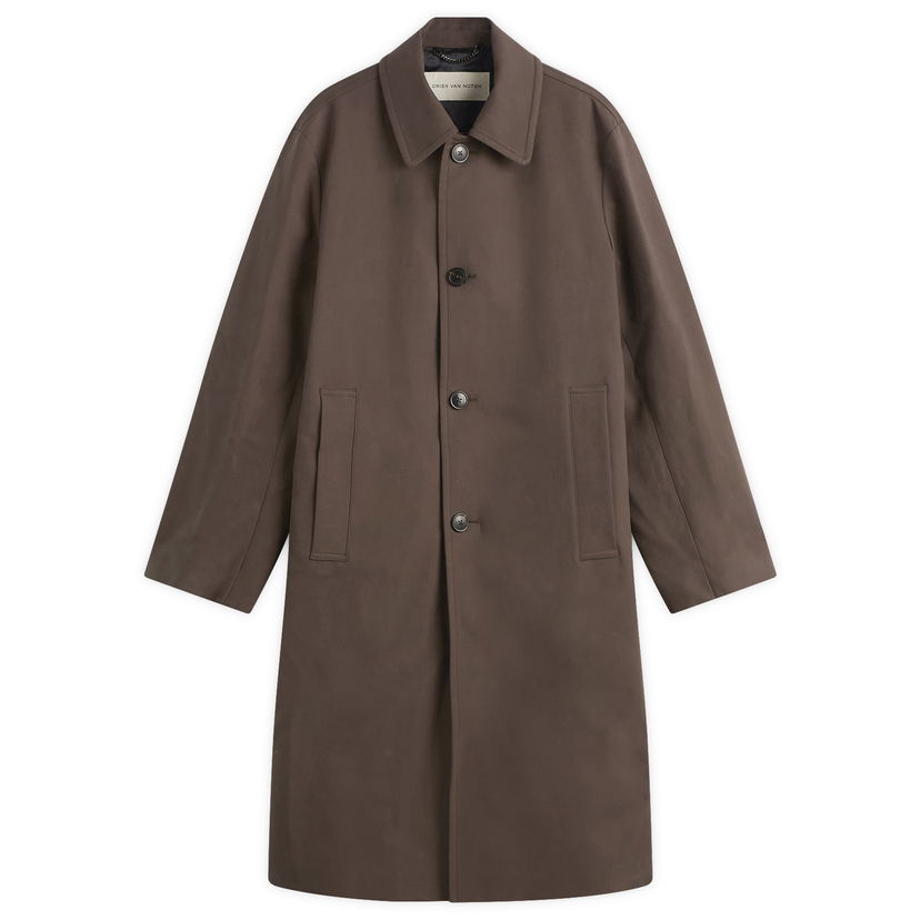 Plašči Dries Van Noten Dries Van Noten Water Repellent Double Faced Cotton Coat, Size Large Rjava | 252-020243-2106-705