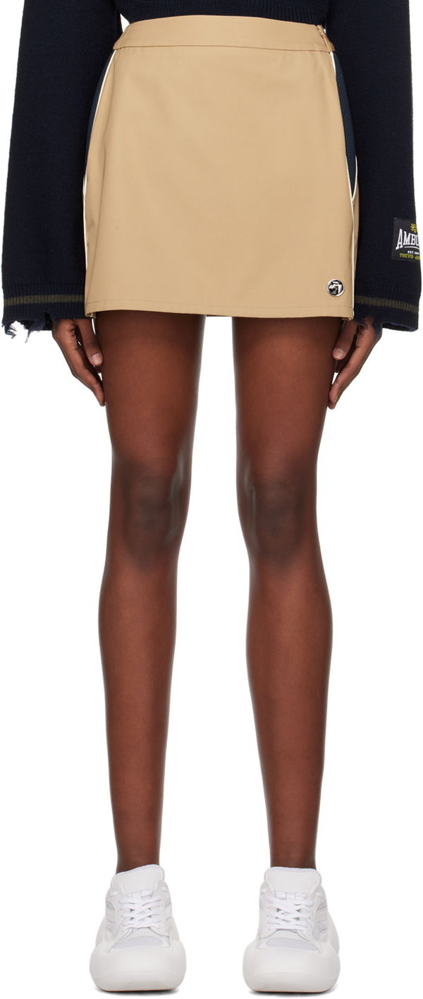 Krila Ambush Sponge Miniskirt Bež | BWCU003S24FAB0016200