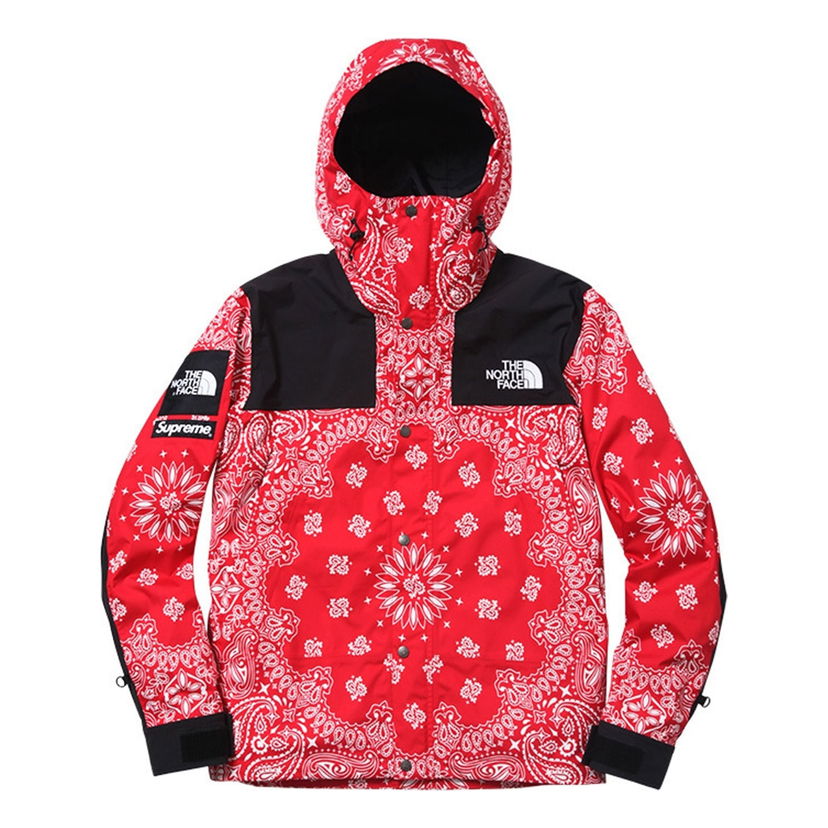 Parka Supreme Supreme x The North Face Bandana Mountain Jacket Rdeča | SUP-FW14-637