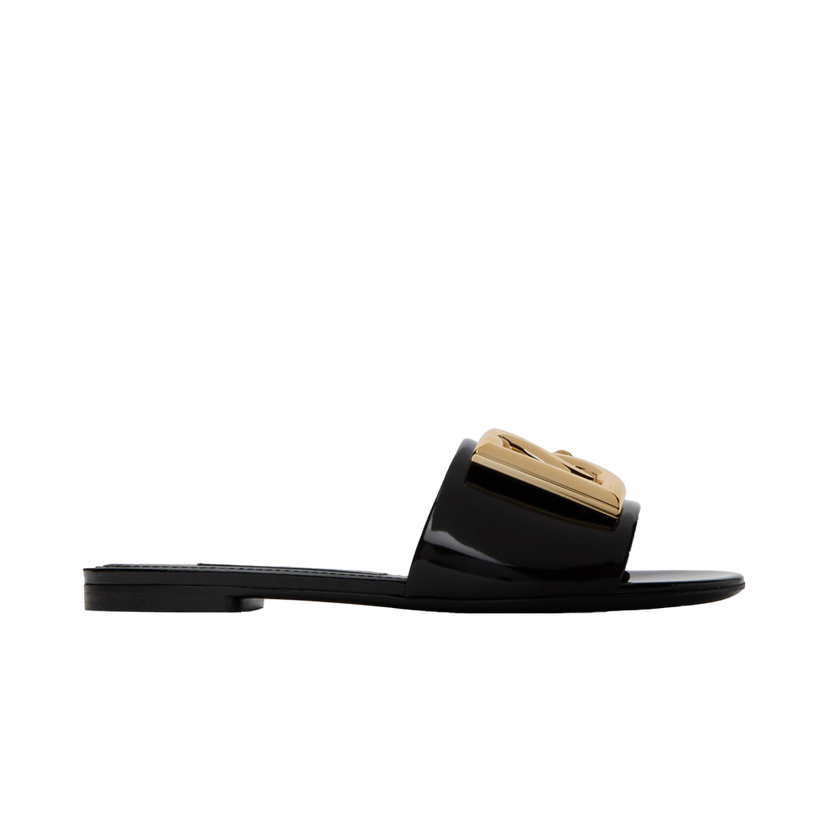 Superge in čevlji Dolce & Gabbana Black Logo Slides Črna | CQ0455 A1037