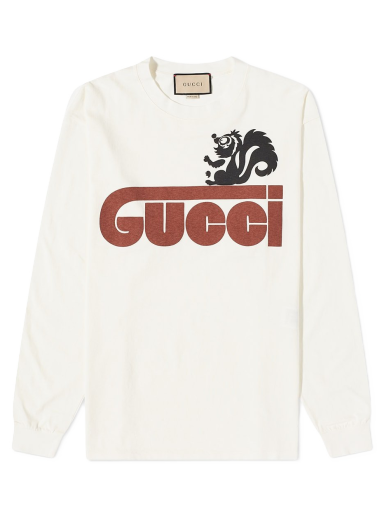 Majica Gucci Long Sleeve Skunk Tee Bela | 581903-XJET3-9095