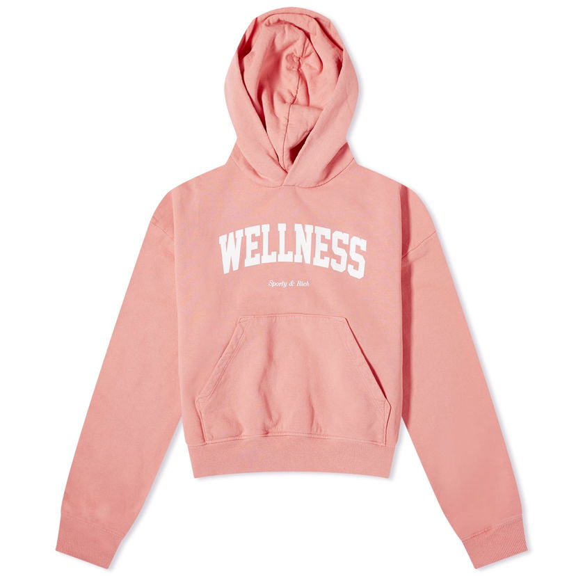 Pulover Sporty & Rich Wellness Cropped Hoodie Roza | HC881SM