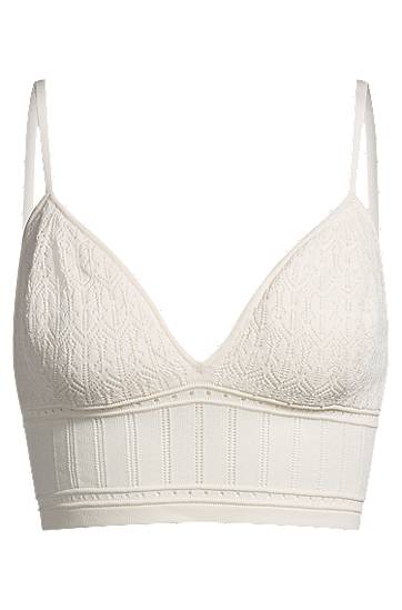 Modrček BOSS Stretch Knit Top Bela | 50535497