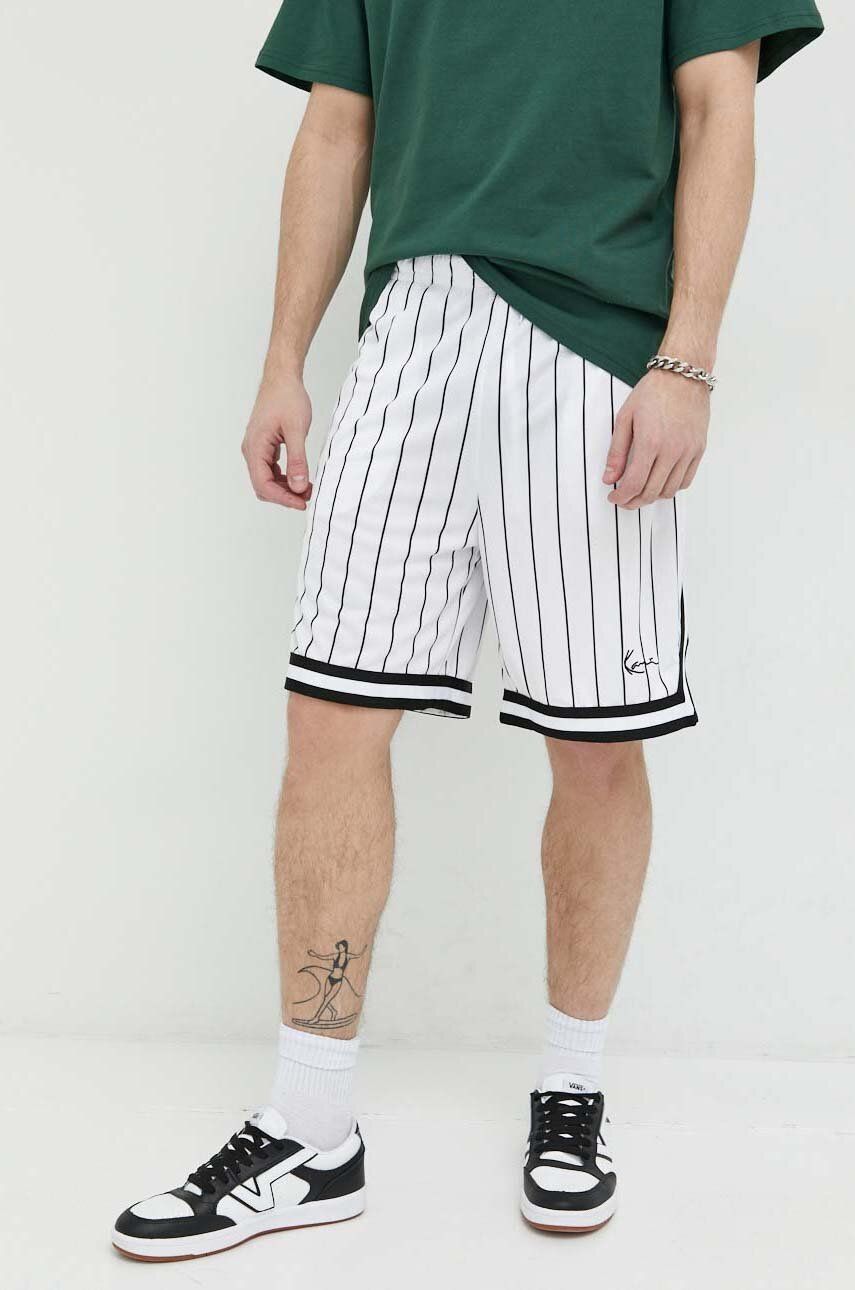Kratke hlače Karl Kani Small Signature Pinstripe Mesh Shorts Bela | 6014921, 0
