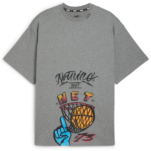 Majica Puma Getting Crafty Gender Neutral T-Shirt, Medium grigio Heather Siva | 627144-01