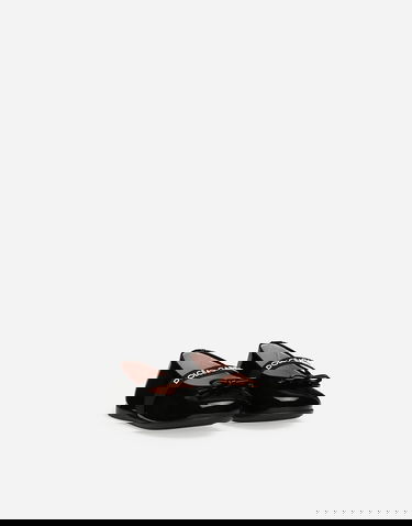 Superge in čevlji Dolce & Gabbana Patent Leather Ballet Flats With Bow For First Steps Črna | D20093A483180999, 1